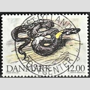 FRIM�RKER DANMARK | 1994 - AFA 1080 - Truede danske dyr - 12,00 Kr. snog - Pragt Stemplet