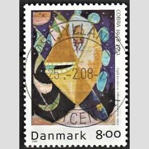 FRIM�RKER DANMARK | 2006 - AFA 1487 - COBRA-malere - 8,00 Kr. flerfarvet - Pragt Stemplet
