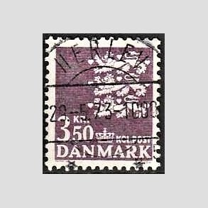 FRIMRKER DANMARK | 1972 - AFA 529 - Rigsvben 3,50 Kr. violet - Pragt Stemplet Herlev