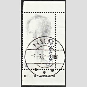 FRIMRKER DANMARK | 2000 - AFA 1240 - Droning Margrethe 60 r - 5,25 Kr. bl/gr - Pragt Stemplet