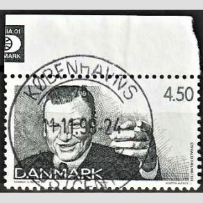 FRIM�RKER DANMARK | 1999 - AFA 1213 - Dansk revy - 4,50 Kr. gr�n - Pragt Stemplet