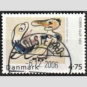 FRIM�RKER DANMARK | 2006 - AFA 1484 - Cobra-malere 9. - 4,75 Kr. Asger Jorn - Pragt Stemplet