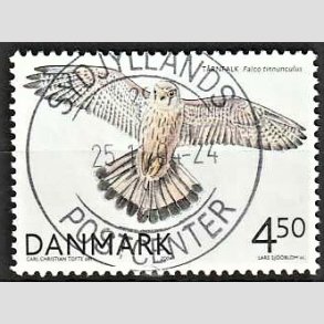 FRIM�RKER DANMARK | 2004 - AFA 1409 - Rovfugle i Danmark - 4,50 Kr. T�rnfalk - Pragt Stemplet