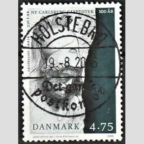FRIMRKER DANMARK | 2006 - AFA 1474 - Glypoteket 100 r. - 4,75 Kr. Gravrelief - Pragt Stemplet Holstebro