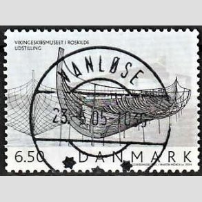 FRIM�RKER DANMARK | 2004 - AFA 1402 - Vikingeskibsmuseet - 6,50 Kr. Udstilling - Pragt Stemplet