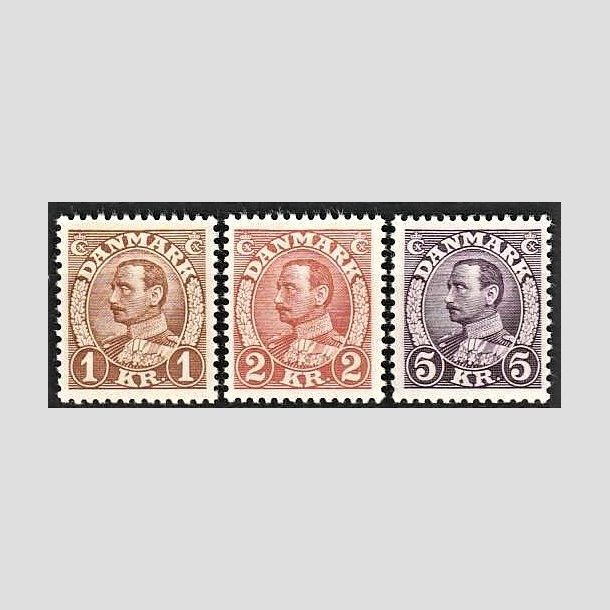 FRIMRKER DANMARK | 1934 - AFA 211,212,213 - Chr. X 1,2,5 kr. - Postfrisk