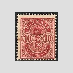 FRIM�RKER DANMARK | 1884-85 - AFA 35 - 10 �re r�d - Ubrugt