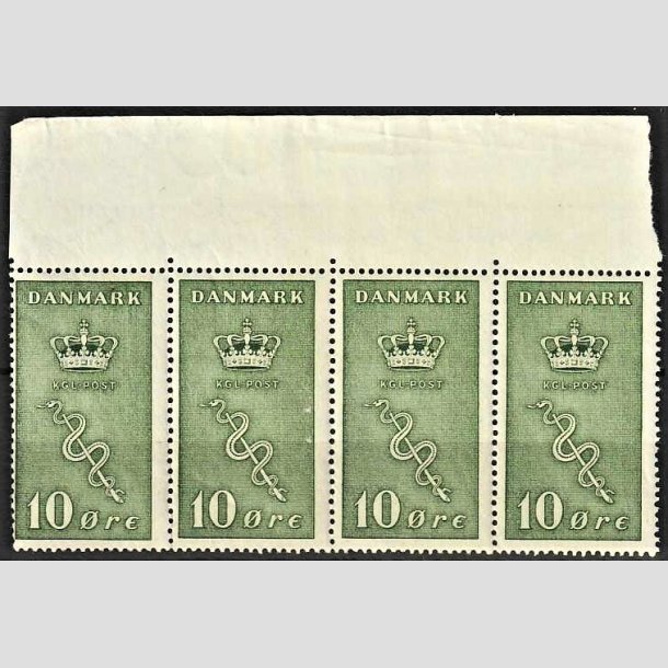 FRIMRKER DANMARK | 1929 - AFA 178 - 10+5 re grn Krftfrimrker i 4-stribe - Postfrisk