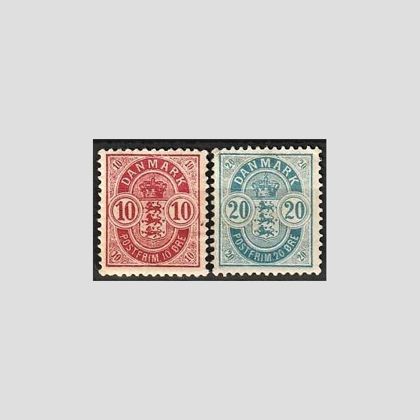 FRIMRKER DANMARK | 1895 - AFA 35B,36B - 10 + 20 re - Ubrugt