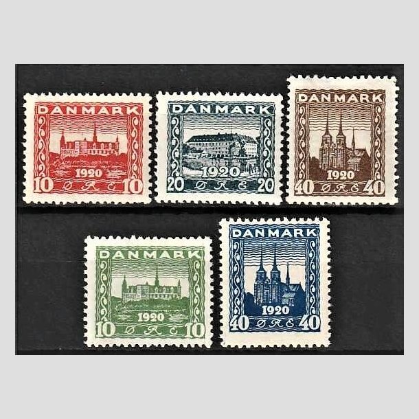 FRIMRKER DANMARK | 1920-21 - AFA 112,113,114,115,116 - Genforening i st - Ubrugt