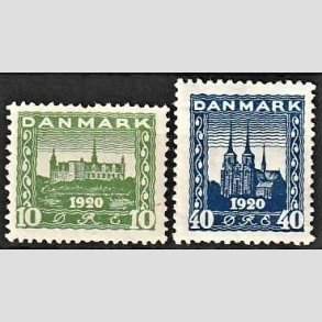 FRIM�RKER DANMARK | 1921 - AFA 115,116 - Genforening 10 + 40 �re - Ubrugt