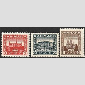 FRIM�RKER DANMARK | 1920 - AFA 112,113,114 - Genforening i s�t - Ubrugt