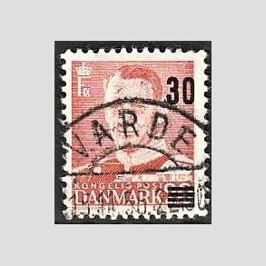 FRIMRKER DANMARK | 1955 - AFA 363 - Provisorier - 30/20 re rd - Pragt Stemplet