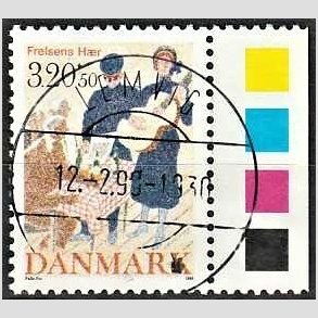 FRIMRKER DANMARK | 1989 - AFA 933 - Frelsens Hr - 3,20 Kr. + 50 re flerfarvet - Pragt Stemplet