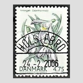 FRIM�RKER DANMARK | 2006 - AFA 1455 - For�rsblomster - 4,75 Kr. Vinterg�k - Pragt Stemplet Holstebro