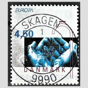 FRIMRKER DANMARK | 2001 - AFA 1283 - Europamrker - 4,50 Kr. flerfarvet - Pragt Stemplet Skagen