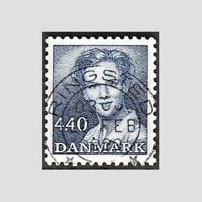 FRIMRKER DANMARK | 1989 - AFA 927 - Dronning Margrethe - 4,40 Kr. bl - Pragt Stemplet Ringsted