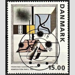 FRIMRKER DANMARK | 1993 - AFA 1058 - Maleriserie 6. - 15,00 Kr. Franciska Clausen - Pragt Stemplet Lemvig