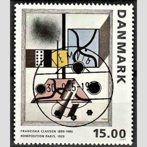 FRIMRKER DANMARK | 1993 - AFA 1058 - Maleriserie 6. - 15,00 Kr. Franciska Clausen - Pragt Stemplet Lemvig