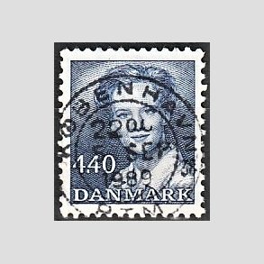 FRIMRKER DANMARK | 1989 - AFA 927 - Dronning Margrethe - 4,40 Kr. bl - Pragt Stemplet