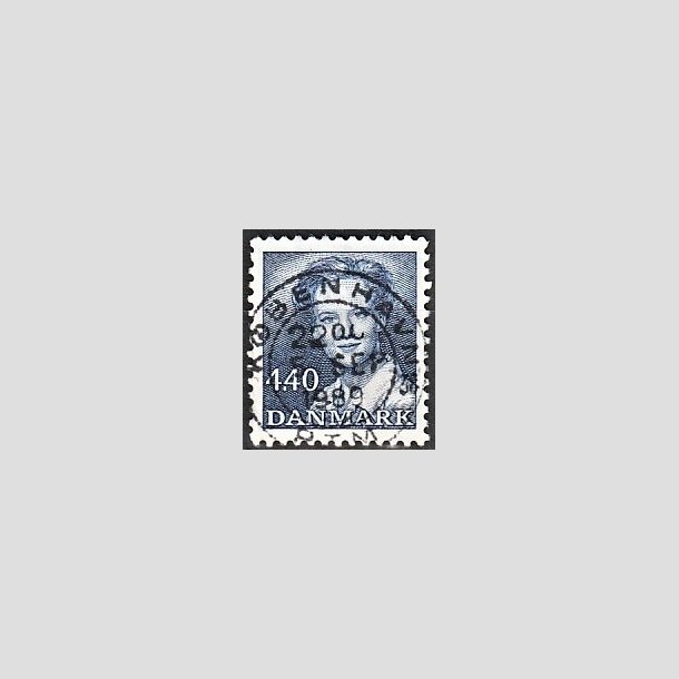 FRIMRKER DANMARK | 1989 - AFA 927 - Dronning Margrethe - 4,40 Kr. bl - Pragt Stemplet