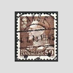 FRIMRKER DANMARK | 1967 - AFA 460 - Fr. IX 50 re brun - Lux Stemplet Fakse