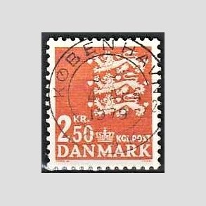FRIMRKER DANMARK | 1972 - AFA 528 - Rigsvben 2,50 Kr. orange - Lux Stemplet