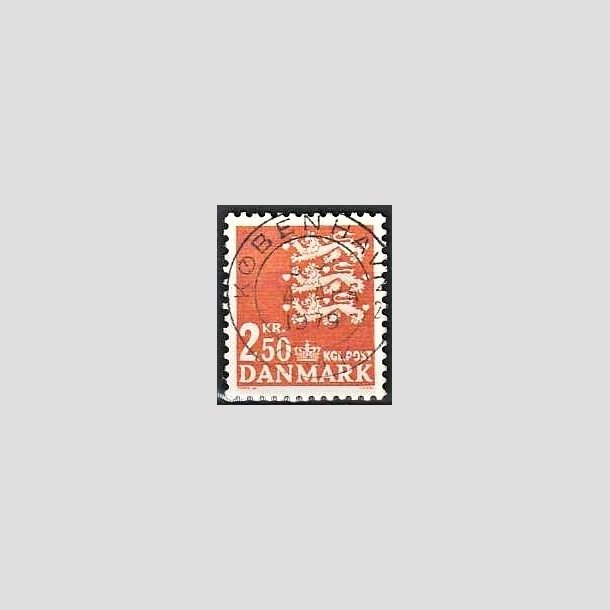 FRIMRKER DANMARK | 1972 - AFA 528 - Rigsvben 2,50 Kr. orange - Lux Stemplet