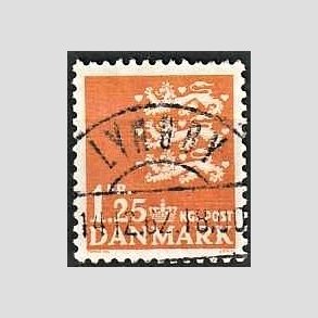 FRIMRKER DANMARK | 1962 - AFA 404 - Rigsvben 1,25 Kr. orange - Lux Stemplet Lyngby