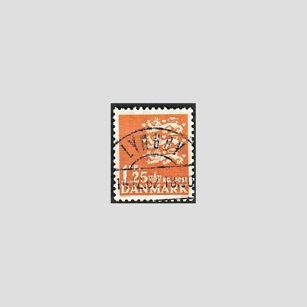 FRIMRKER DANMARK | 1962 - AFA 404 - Rigsvben 1,25 Kr. orange - Lux Stemplet Lyngby