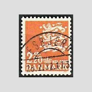 FRIMRKER DANMARK | 1967 - AFA 464F - Rigsvben 2,20 Kr. orange - Lux Stemplet