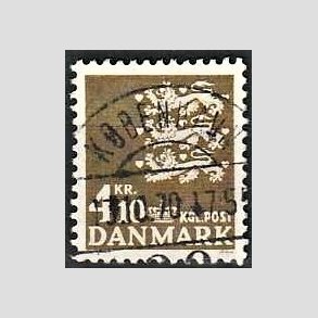 FRIMRKER DANMARK | 1970 - AFA 502 - Rigsvben 4,10 Kr. olivenbrun - Lux Stemplet