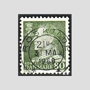 FRIMRKER DANMARK | 1967 - AFA 462F - Fr. IX 80 re grn - Lux Stemplet