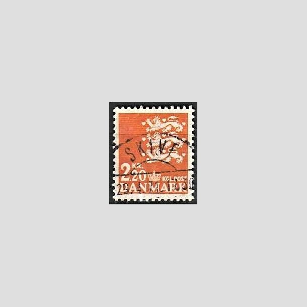 FRIMRKER DANMARK | 1967 - AFA 464F - Rigsvben 2,20 Kr. orange - Lux Stemplet