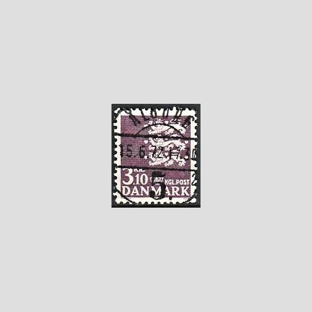 FRIMRKER DANMARK | 1970 - AFA 501 - Rigsvben 3,10 Kr. violet - Pragt Stemplet
