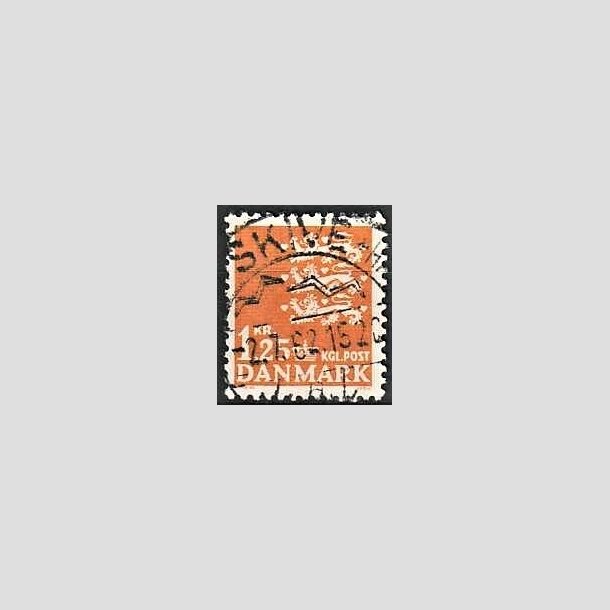 FRIMRKER DANMARK | 1962 - AFA 404 - Rigsvben 1,25 Kr. orange - Lux Stemplet Skive