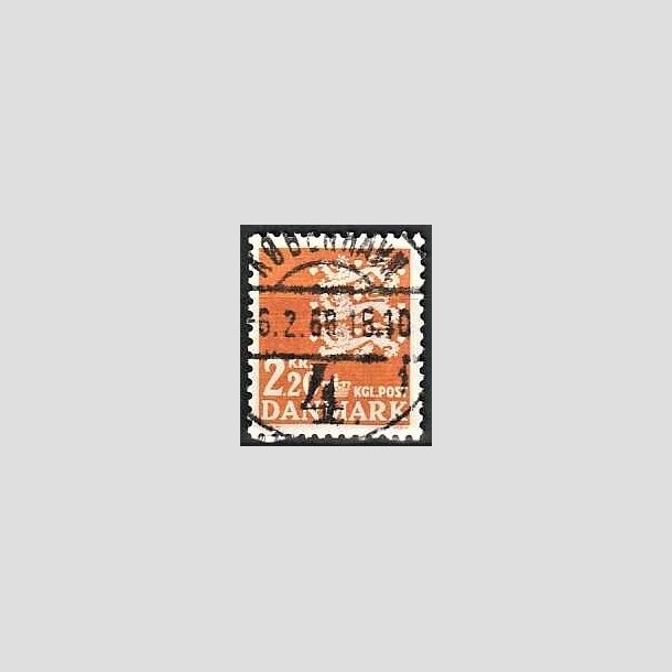 FRIMRKER DANMARK | 1967 - AFA 464F - Rigsvben 2,20 Kr. orange - Lux Stemplet