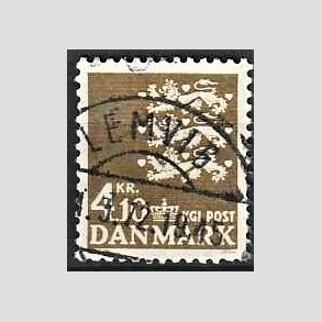 FRIMRKER DANMARK | 1970 - AFA 502 - Rigsvben 4,10 Kr. olivenbrun - Lux Stemplet