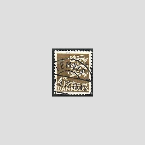 FRIMRKER DANMARK | 1970 - AFA 502 - Rigsvben 4,10 Kr. olivenbrun - Lux Stemplet