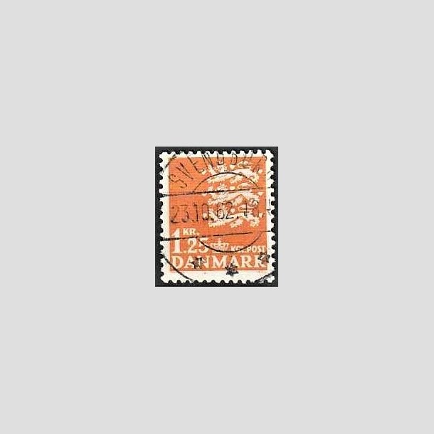 FRIMRKER DANMARK | 1962 - AFA 404 - Rigsvben 1,25 Kr. orange - Lux Stemplet Svendborg