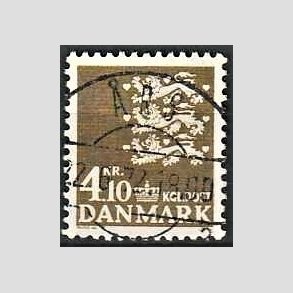 FRIMRKER DANMARK | 1970 - AFA 502 - Rigsvben 4,10 Kr. olivenbrun - Lux Stemplet