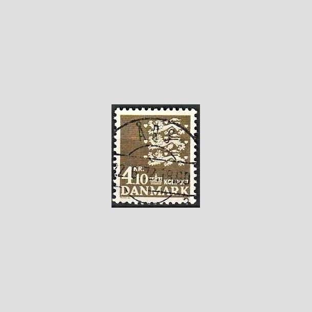 FRIMRKER DANMARK | 1970 - AFA 502 - Rigsvben 4,10 Kr. olivenbrun - Lux Stemplet