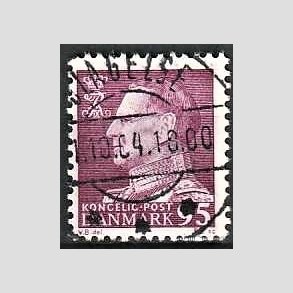 FRIMRKER DANMARK | 1963 - AFA 419 - Fr. IX 95 re mrkrdlilla - Lux Stemplet