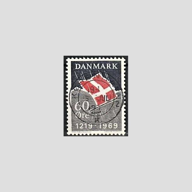 FRIMRKER DANMARK | 1969 - AFA 484 - Dannebrog 750 r - 60 re mrkbl/gr/rd - Pragt Stemplet