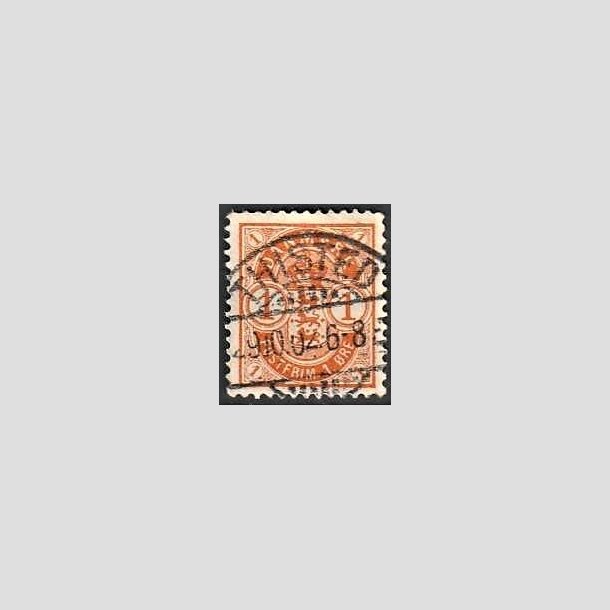 FRIMRKER DANMARK | 1901-02 - AFA 37 - 1 re orange - Lux Stemplet