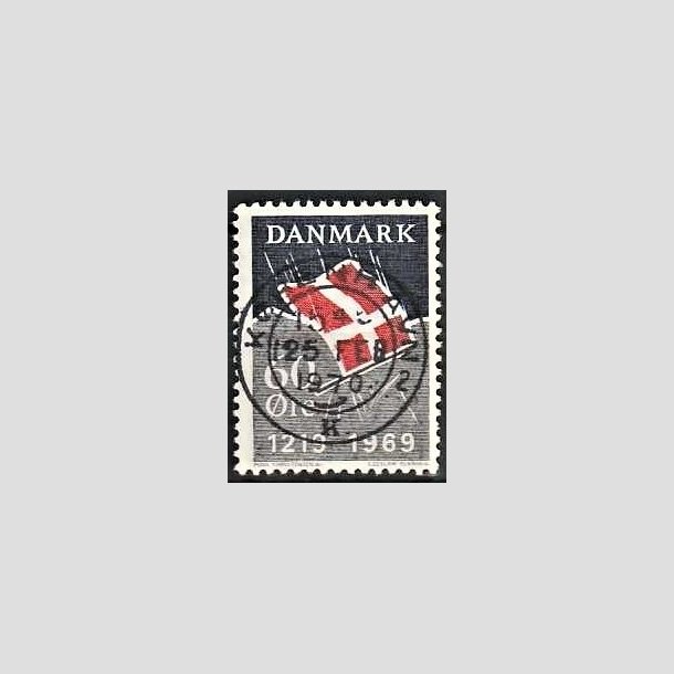 FRIMRKER DANMARK | 1969 - AFA 484 - Dannebrog 750 r - 60 re mrkbl/gr/rd - Pragt Stemplet