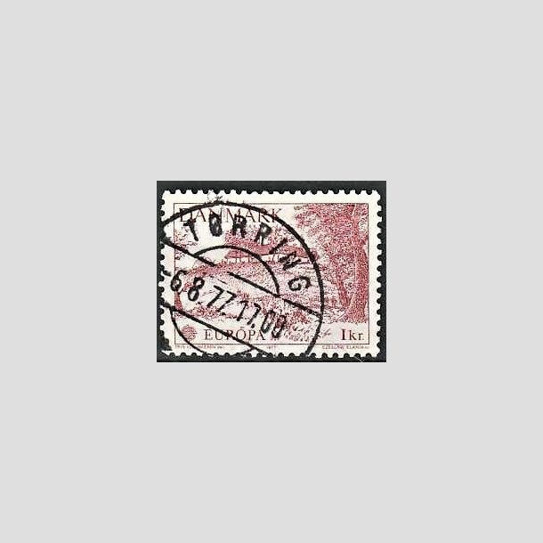 FRIMRKER DANMARK | 1977 - AFA 635 - Europamrke 1 Kr. rd - Pragt Stemplet