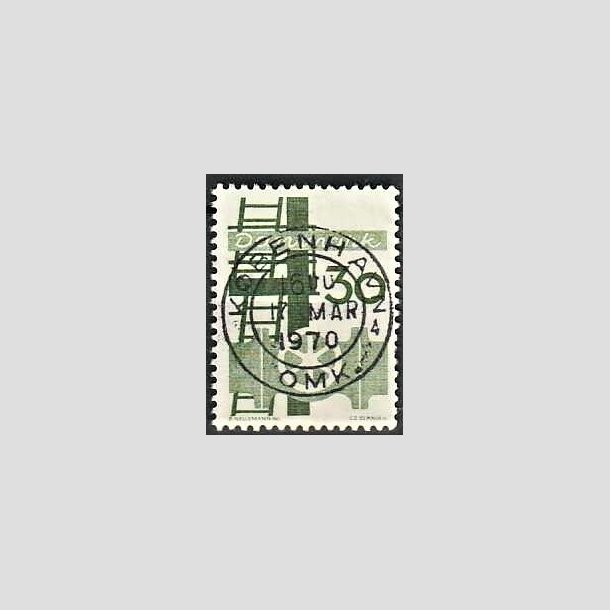 FRIMRKER DANMARK | 1968 - AFA 473 - Danmarks industri - 30 re grn - Pragt Stemplet