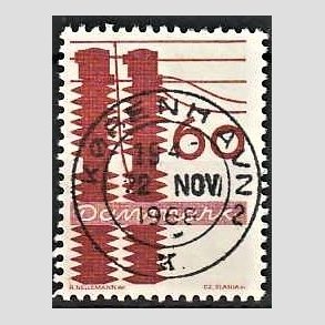 FRIM�RKER DANMARK | 1968 - AFA 475 - Danmarks industri - 60 �re r�dbrun - Pragt Stemplet