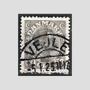 FRIMRKER DANMARK | 1921-22 - AFA 129 - Chr. X 50 re olivengr - Lux Stemplet